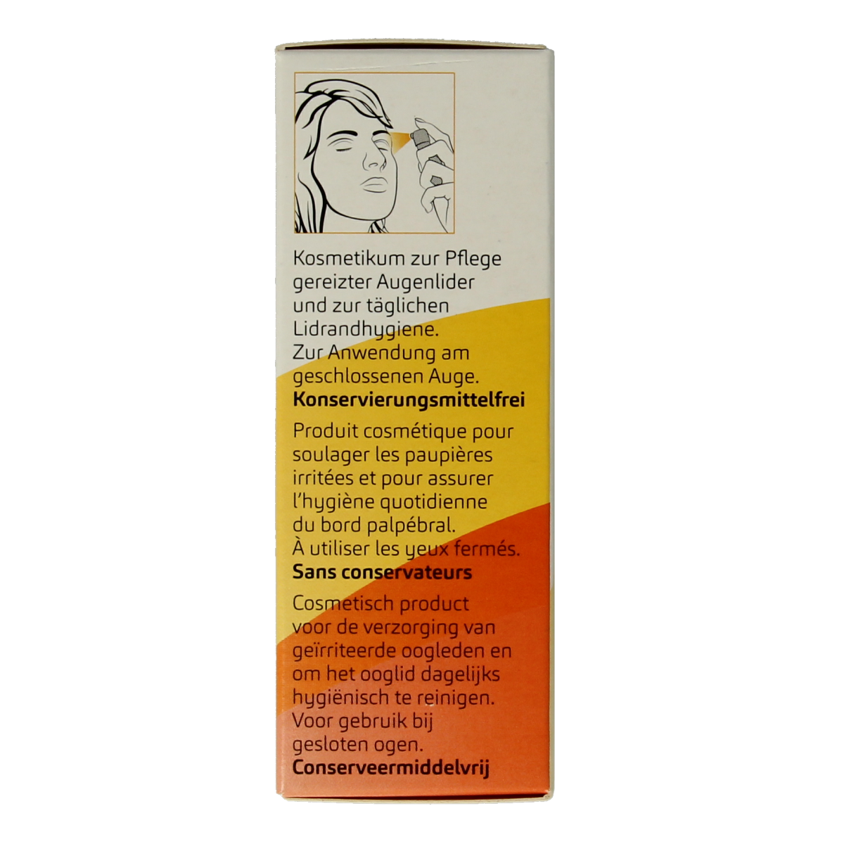 Posiforlid Oogspray 15ml bottle, eye care product with spray nozzle, designed for soothing and refreshing eye comfort.
