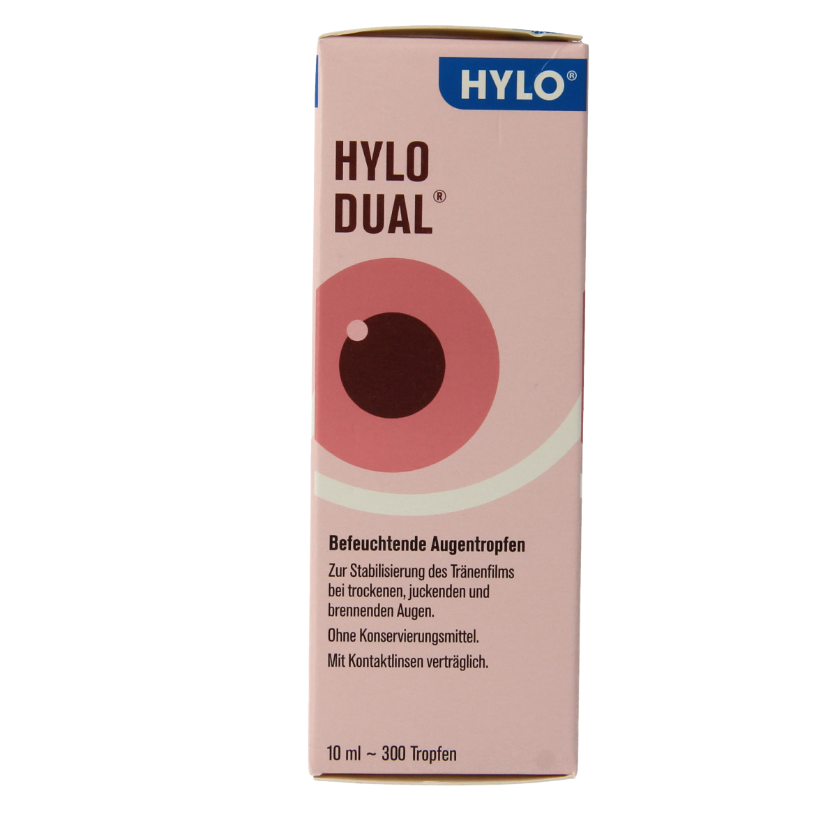 Hylo Dual eye drops in a 10ml bottle, designed for eye care and hydration, by Hylo.