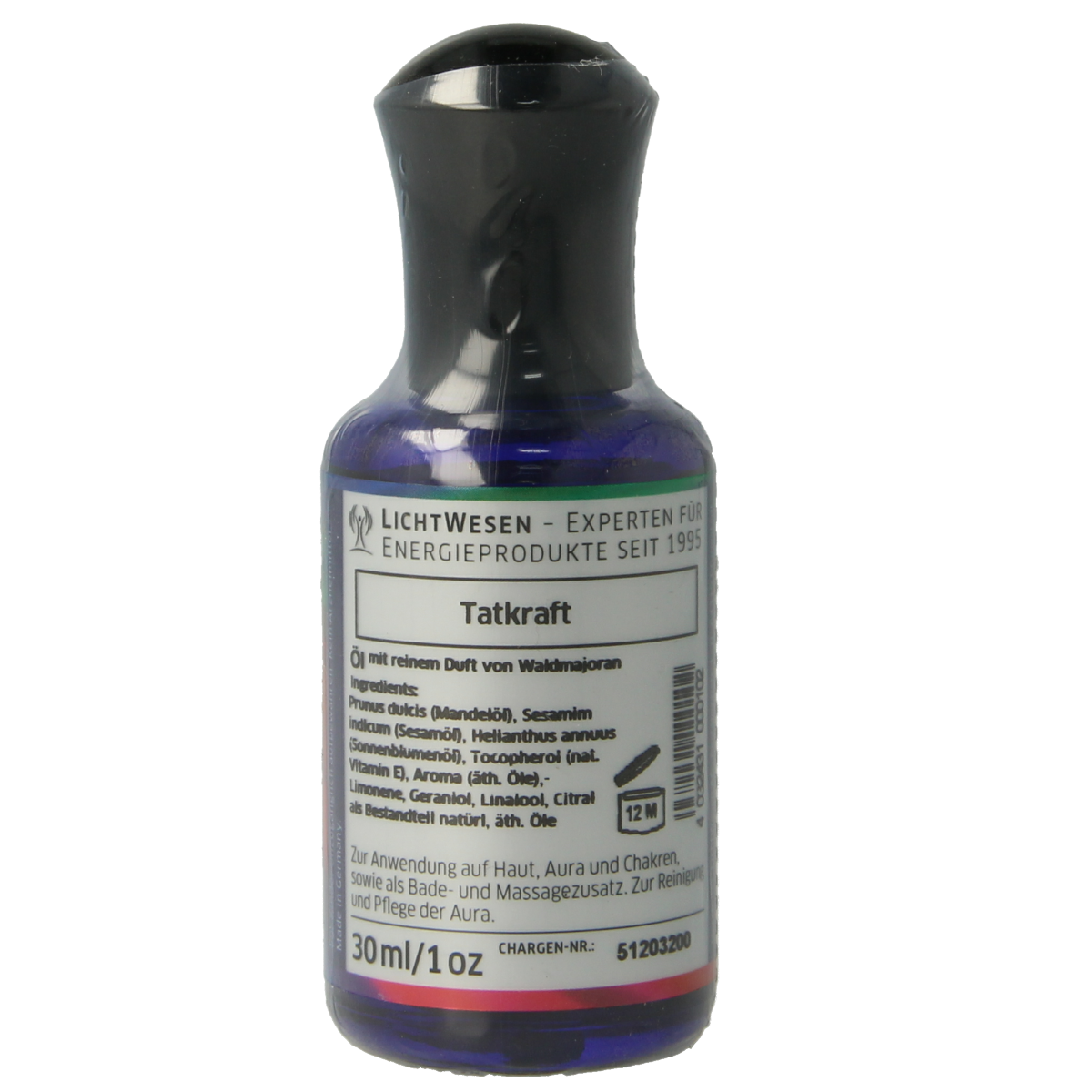 Lichtwesen Kamakura olie 10 ml bottle, spiritual wellness product with a clear label, used for spiritual or aromatherapy purposes.