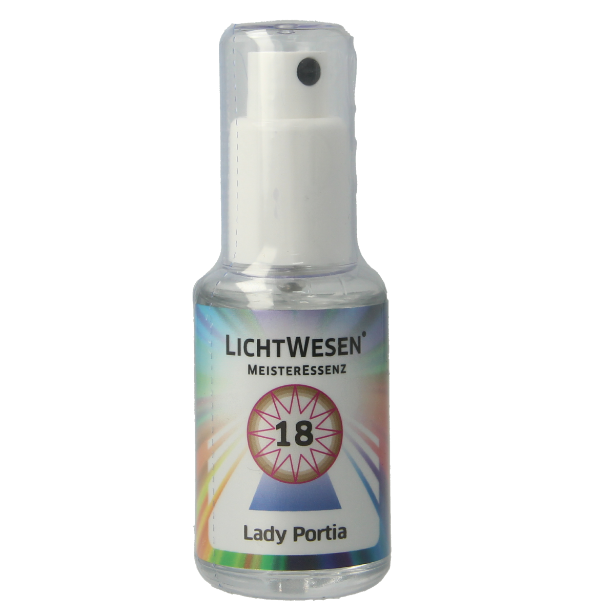Lichtwesen Lady Portia tinctuur bottle, 30ml, with label showing spiritual symbolism, designed for spiritual practices and rituals.