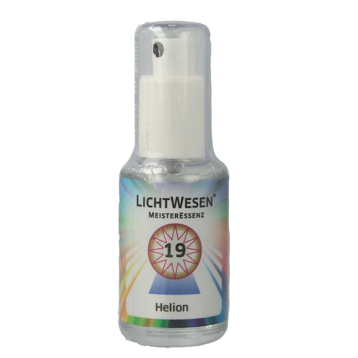 Lichtwesen Helion tinctuur 19, 30ml bottle, spiritual product with dark amber glass and label display, designed for spiritual use.