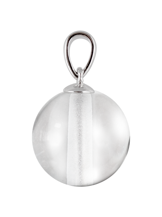 Lichtwesen Kristal kogel 31 hanger with a clear crystal ball, showcasing a decorative glass jewelry or ornament hanger.