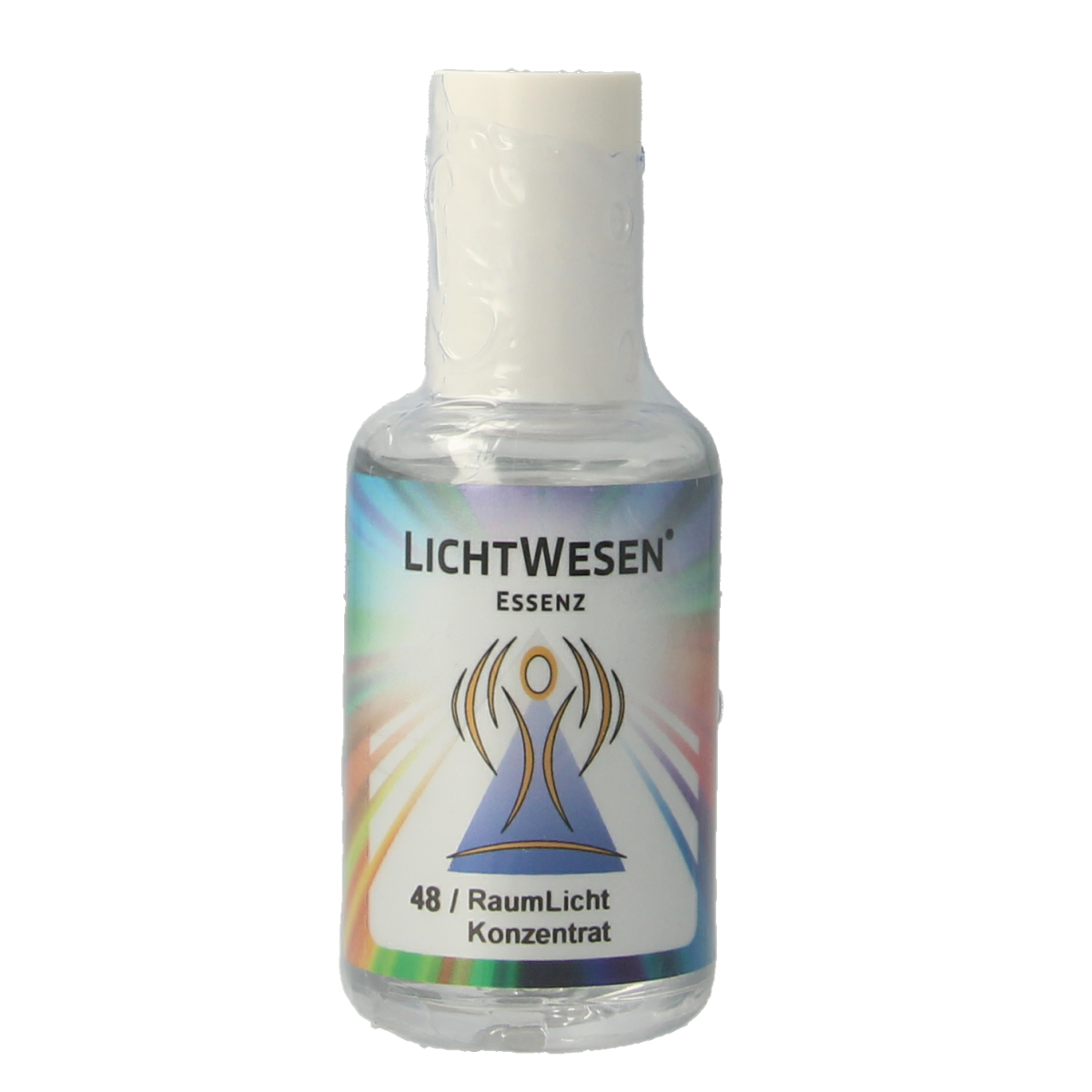 Lichtwesen Raumlicht Konzentrate 48, 30ml bottle with spiritual symbolism and natural aroma, designed for spiritual ambiance.
