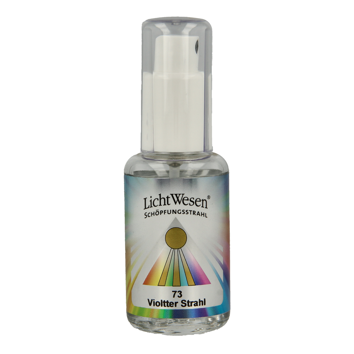 Lichtwesen Scheppingsstraal tinctuur violet 73 in 30ml bottle, used for spiritual healing and energy balancing.