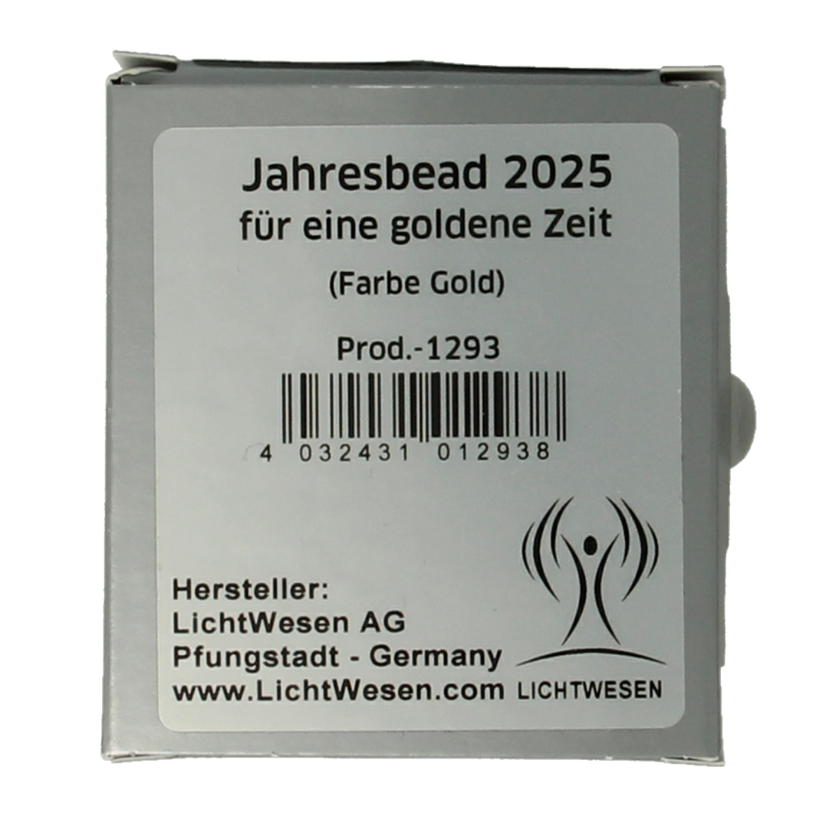 Lichtwesen Jaarmix 2025 bedel with natural gemstone design, part of Lichtwesen's spiritual jewelry collection, close-up view.