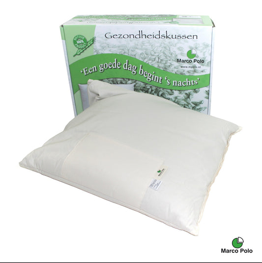 Marco Polo Kussens Boekweit kussen 60x70cm with zipper, soft cushion featuring natural fabric and ergonomic design.