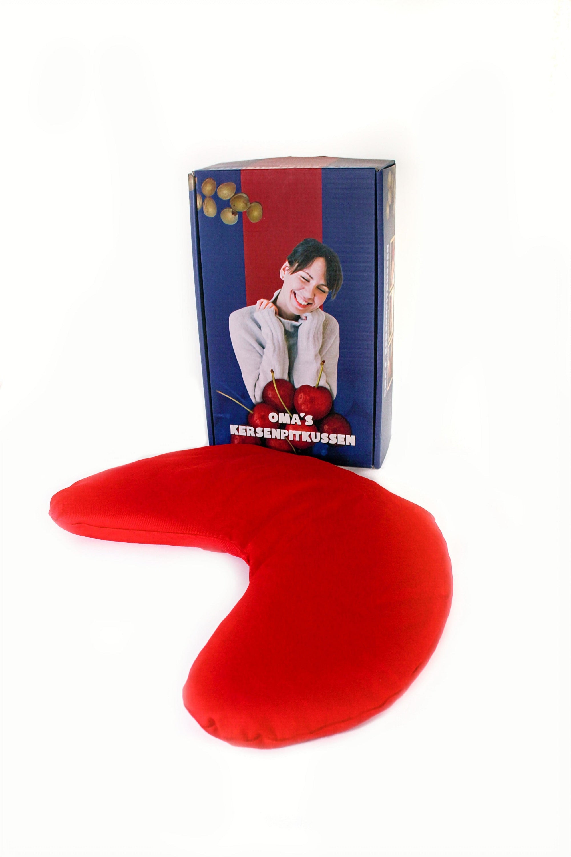 Marco Polo Kersenpitkussen nekmodel U-vorm, kruiken, single, comfortable neck pillow for travel and relaxation.