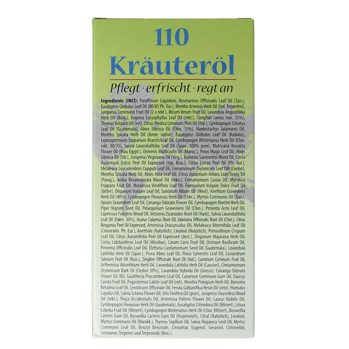 Natures House 110 Kruidenolie 100ml natural herbal body care oil with fresh herbs in clear bottle