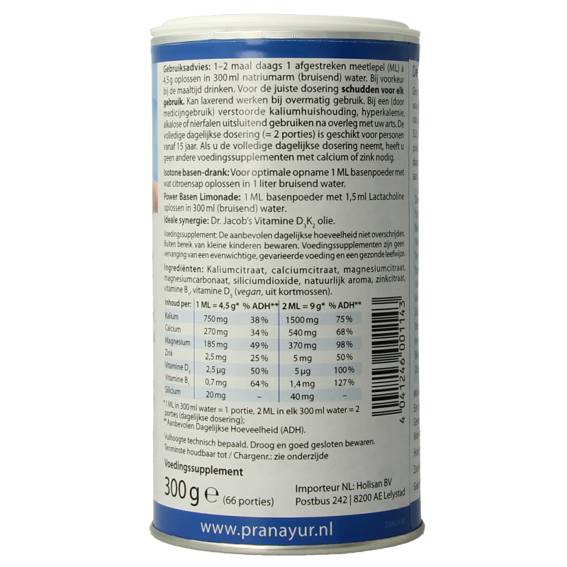 Dr. Jacob's PH Correct mineral powder in a 300 gram container, natural supplement for pH balance and mineral support.