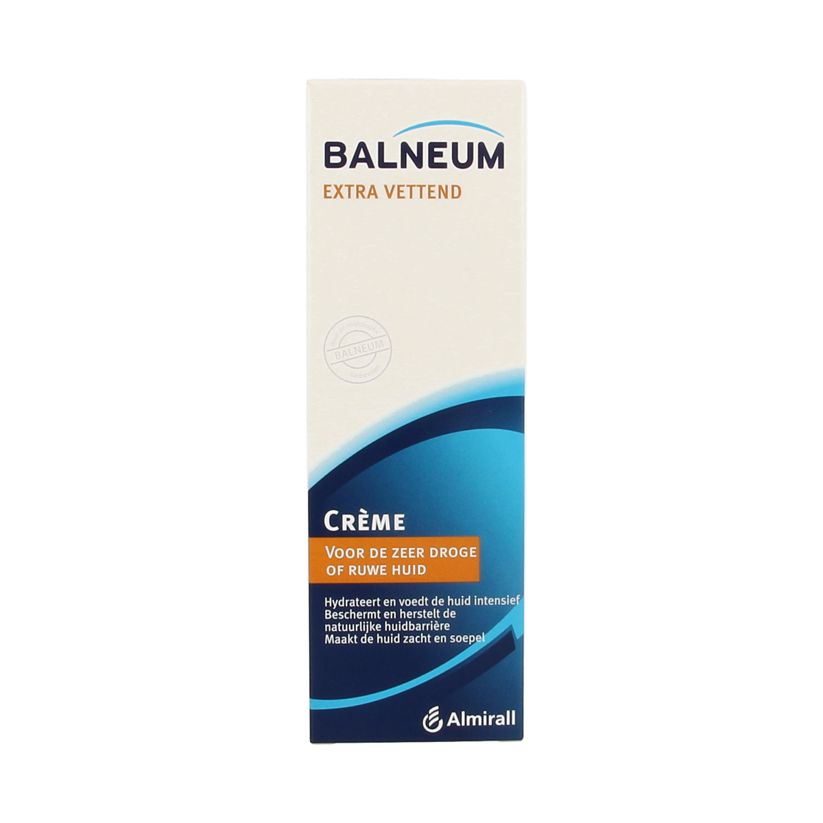 Balneum Creme extra vettend body moisturizer in 75ml tube, nourishing and hydrating for dry skin.