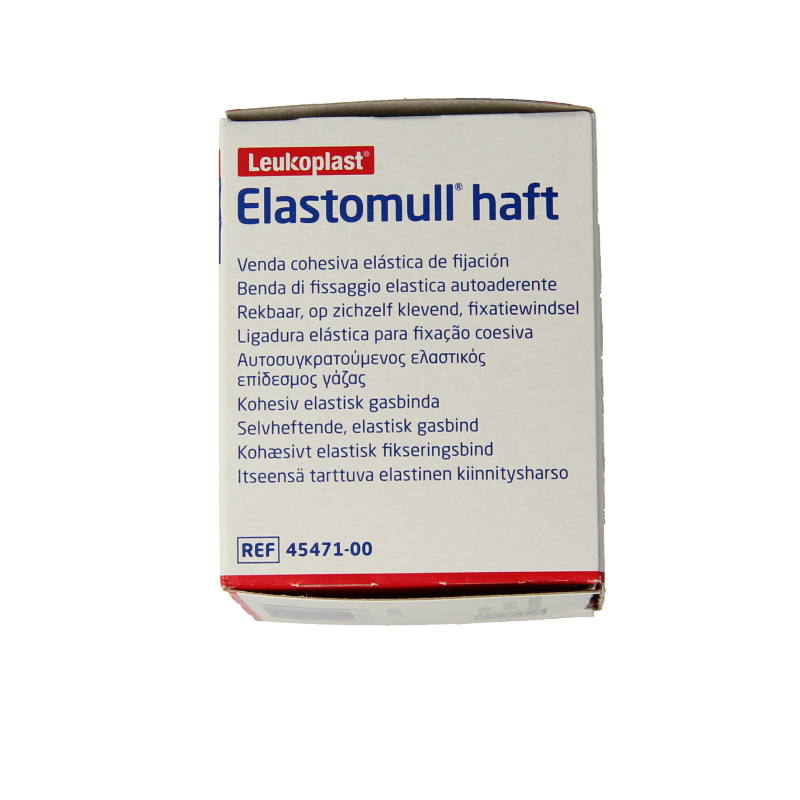 Elastomull Fixatiewindsel in 4m x 6cm, elastic wound dressing bandage from Elastomull, shown wrapped around a medical limb.