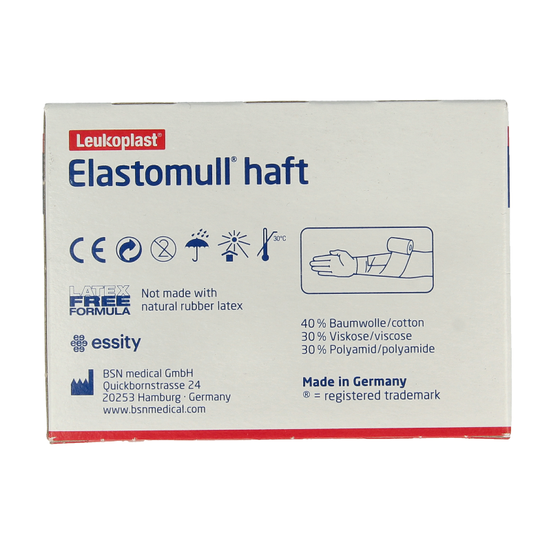 Beige and white Elastomull Fixatiewindsel elastic bandage, 20m x 6cm, for quick wound dressing, by Elastomull.
