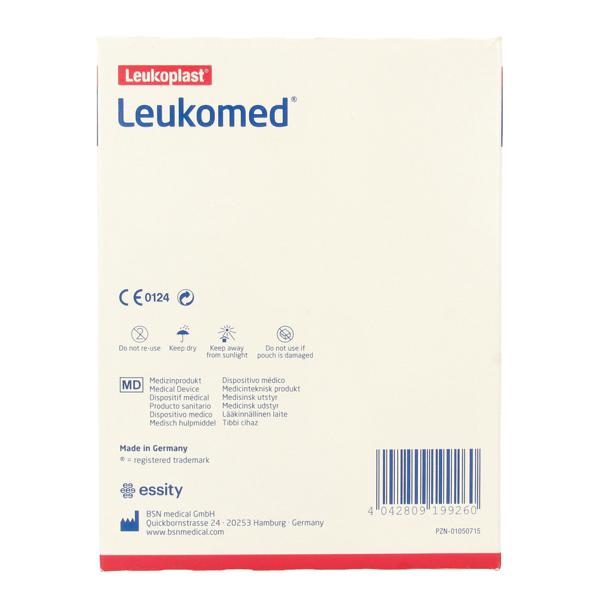 Sterile Leukomed wound dressing tape, 8x10cm, for wound care, shown in the image with multiple sterile strips.