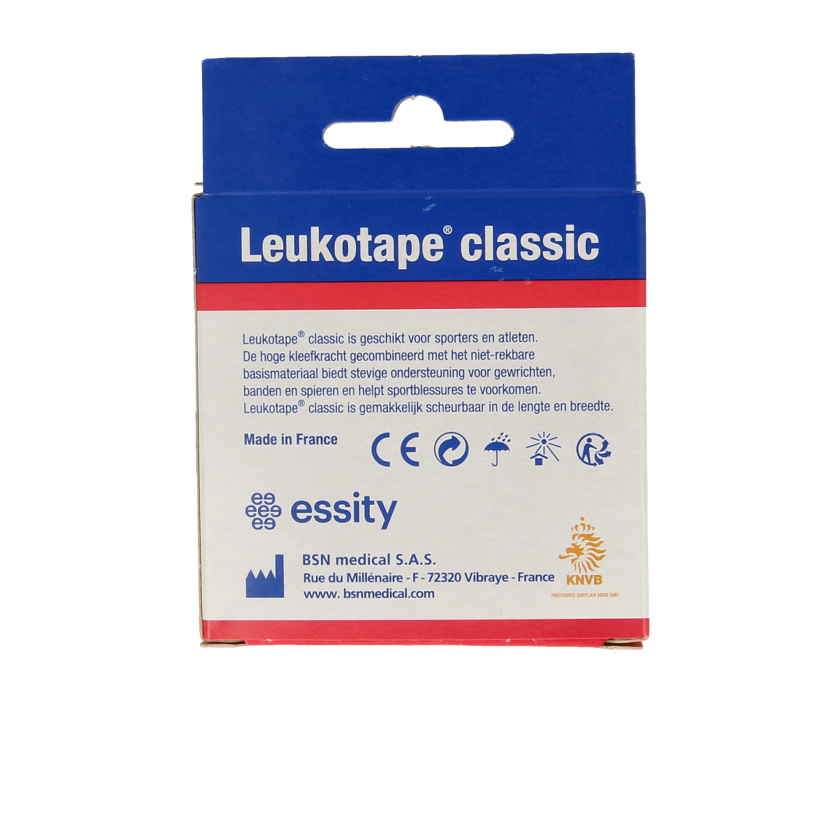 Leukotape Classic 3.75cm athletic tape and plaster roll, ideal for sports injuries and support, branded Leukotape