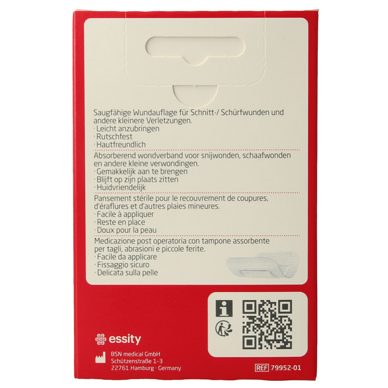 Leukoplast Wondverband 7.2 x 5cm adhesive dressings in a pack of 5 for wound care and protection.