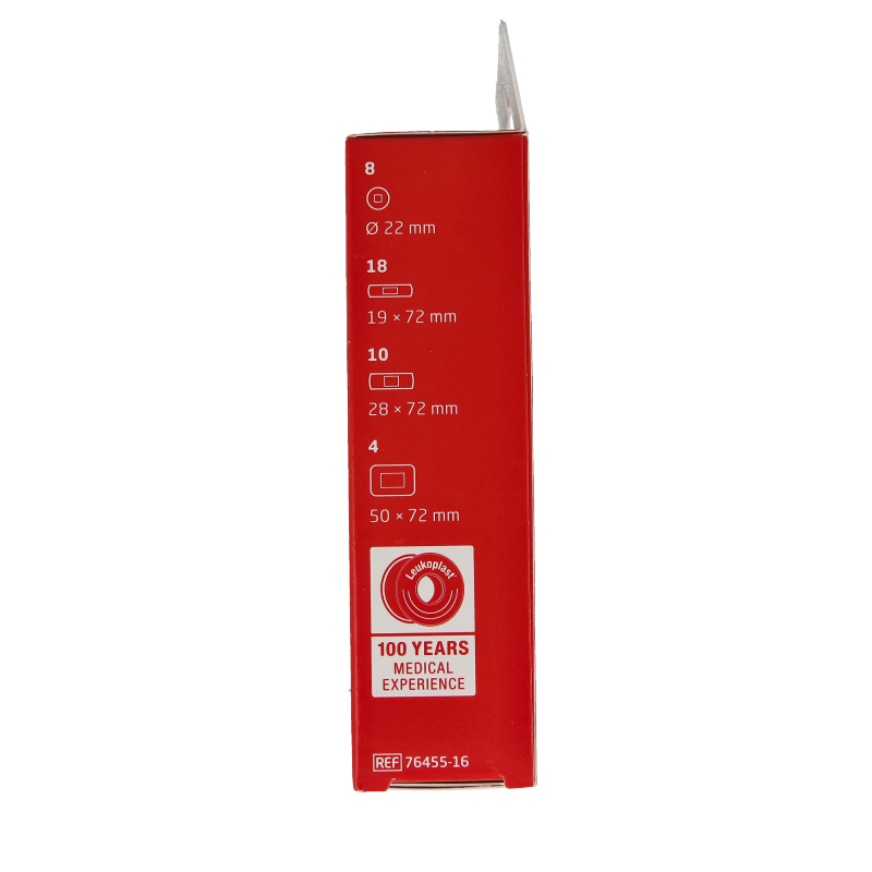 Leukoplast elastic mix adhesive bandages and tape pack with 40 pieces, designed for wound care and flexible support.