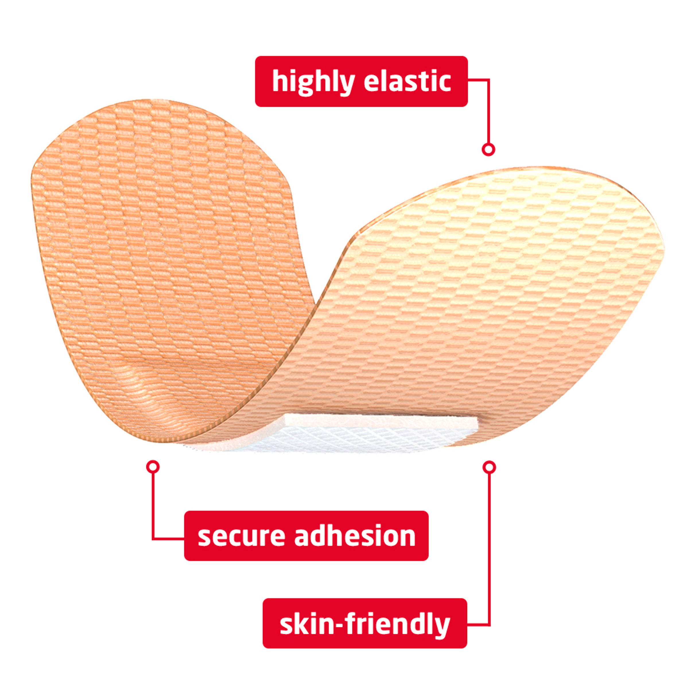 Leukoplast elastic bandages and tape, 40 pieces, for flexible wound support and skin protection.
