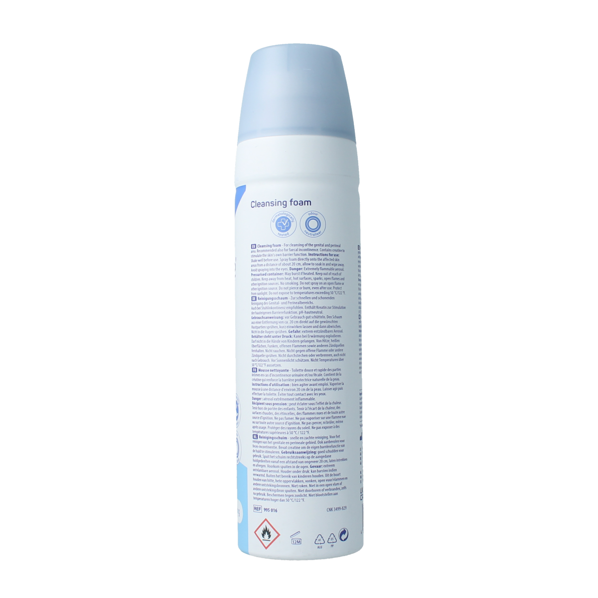 Molicare Skin reinigingsschuim body care product, 400ml bottle with pump for gentle skin cleansing.