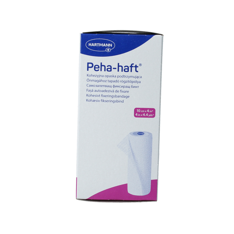 Hartmann Peha-haft elastic bandage, 4m x 10cm, wound dressing, flexible stretch bandage for medical use