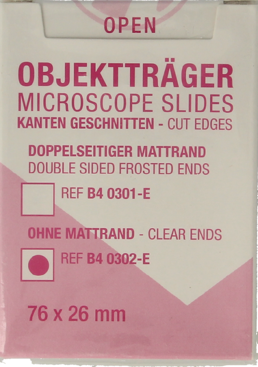 Clear Mainit Objectglaasje 76x26 mm, set of 50, useful tool for various applications, shown in the image.