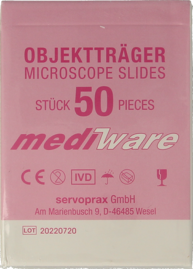 Mainit clear object glasses, 76x26 mm, used as tools, shown in a set of 50 pieces in the image.