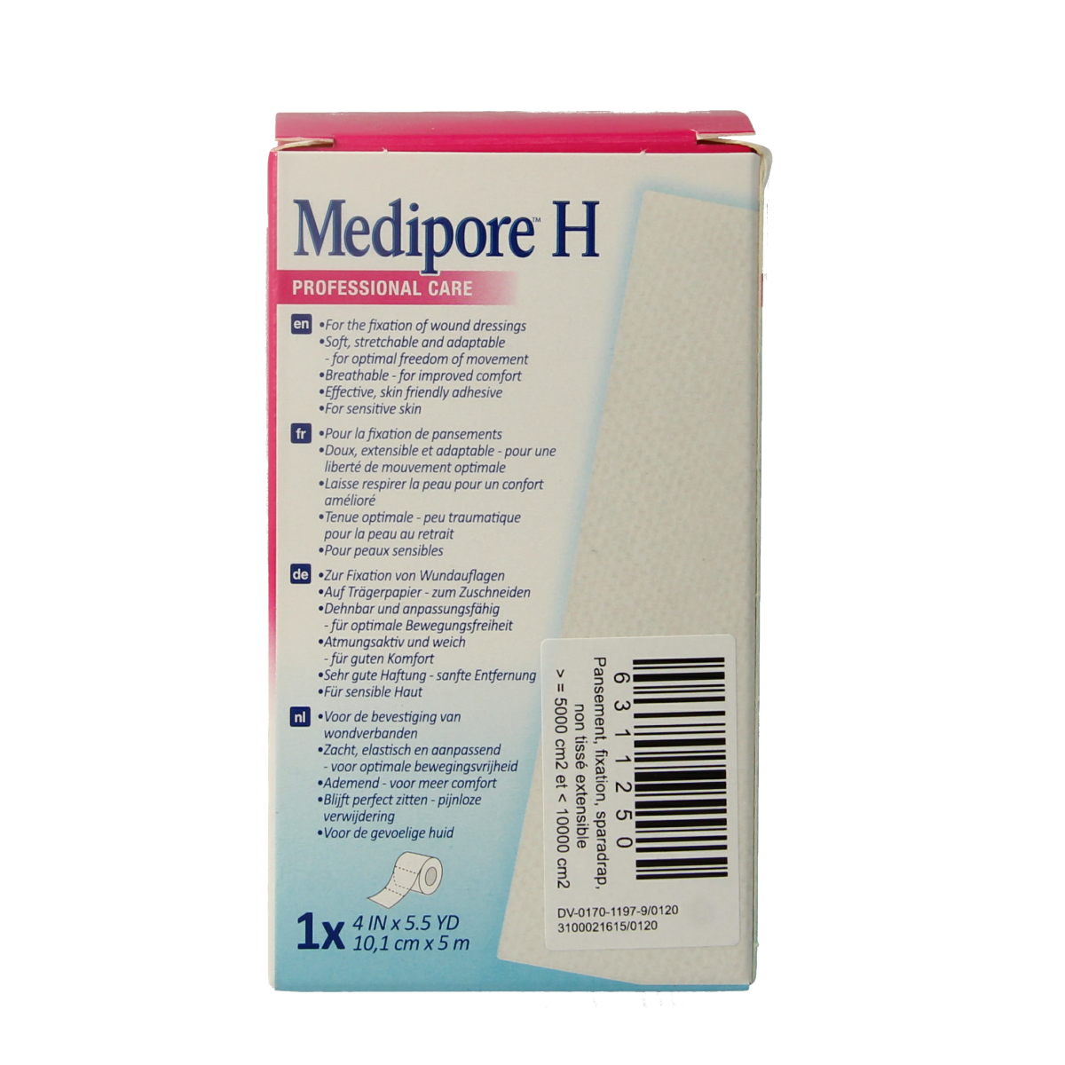 3M Medipore adhesive tape 10cm x 5m, medical dressing and bandage, shown in the image.