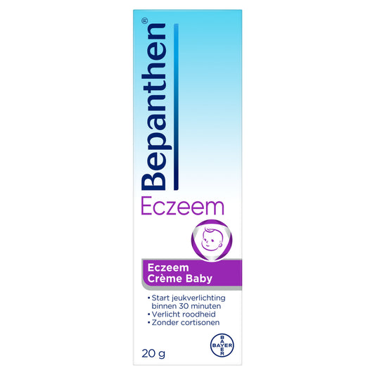 Bepanthen Eczeem baby crème 20g tube, gentle skincare product for baby and toddler eczema relief.