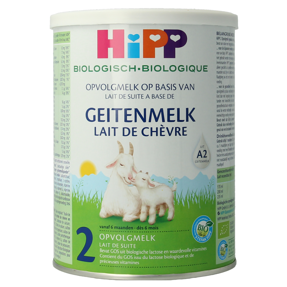 Hipp 2 biologische opvolgmelk op basis van geitenmelk, 400 gram, voor baby's en peuters, in een herkenbare verpakking