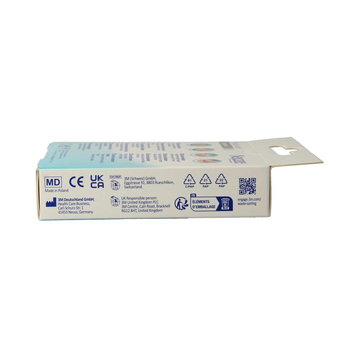 Nexcare Textile flexible adhesive bandage, 1 meter by 6 cm, for minor wounds and skin protection.