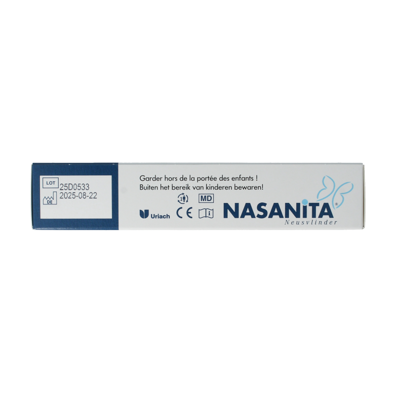 Nasanita Papillon nasal care and inhalation device with one unit, used for nasal cleansing and breathing relief.