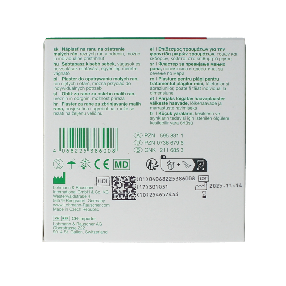 Curaplast Sensitive wound plaster roll, 5m x 4cm, soft adhesive bandage for gentle skin protection, shown in the image.