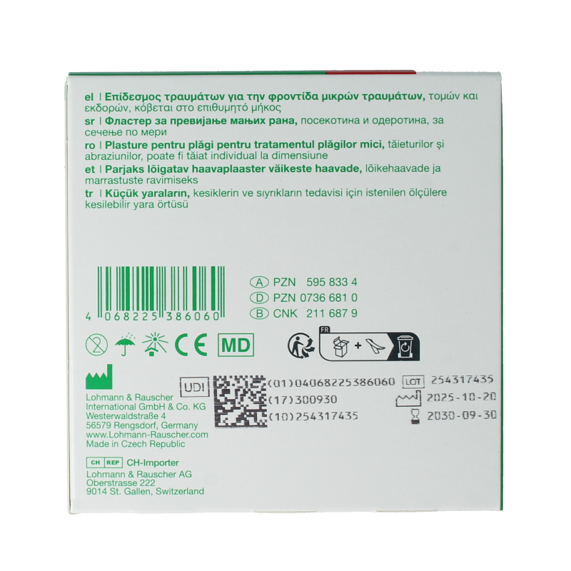Curaplast Sensitive wound plasters, 5m x 8cm, flexible adhesive tape for sensitive skin, shown in the image.