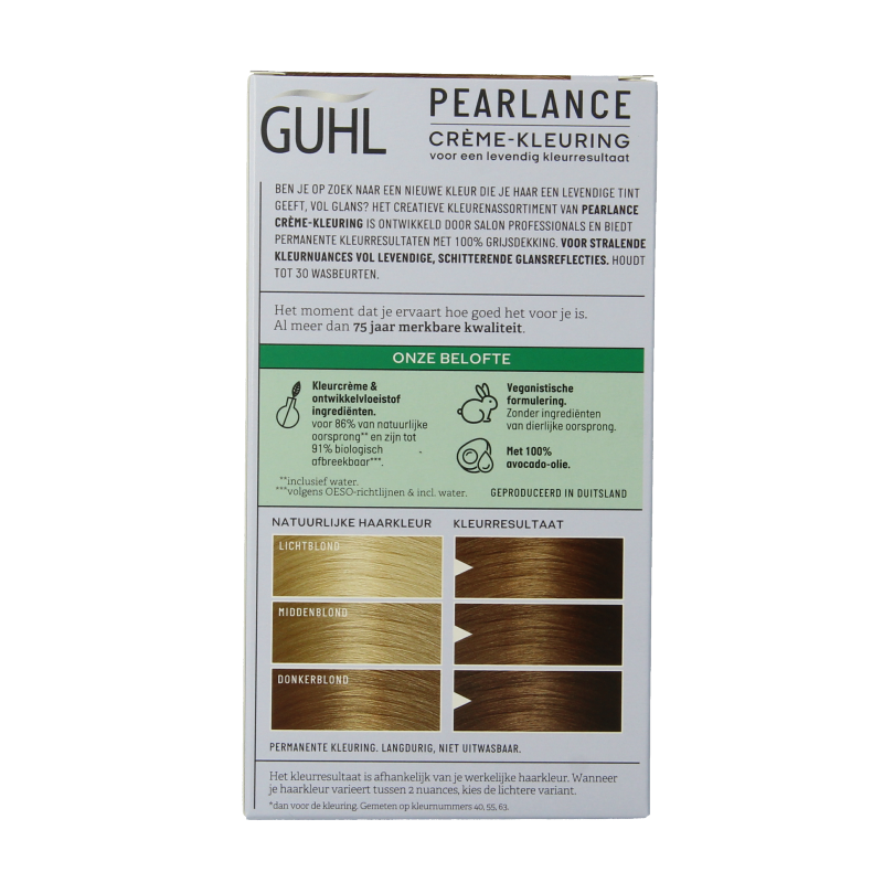 Guhl Pearlance intensieve gezichtsverzorging in cremekleur voor middenblond haar, set van 1.