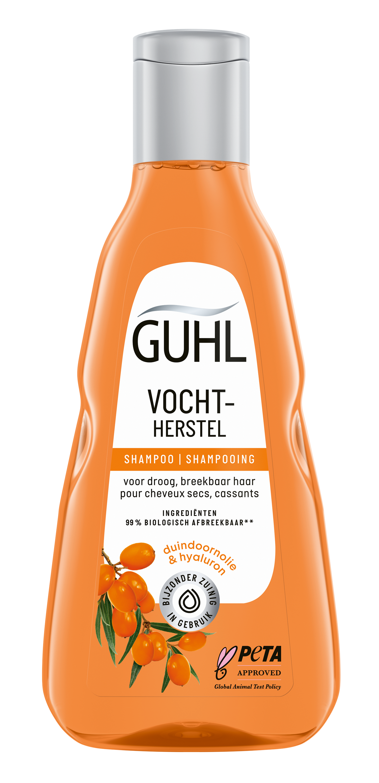 Guhl Vochtherstel shampoo 250ml bottle, a hair care product with moisturizing formula for dry hair, shown in the image.