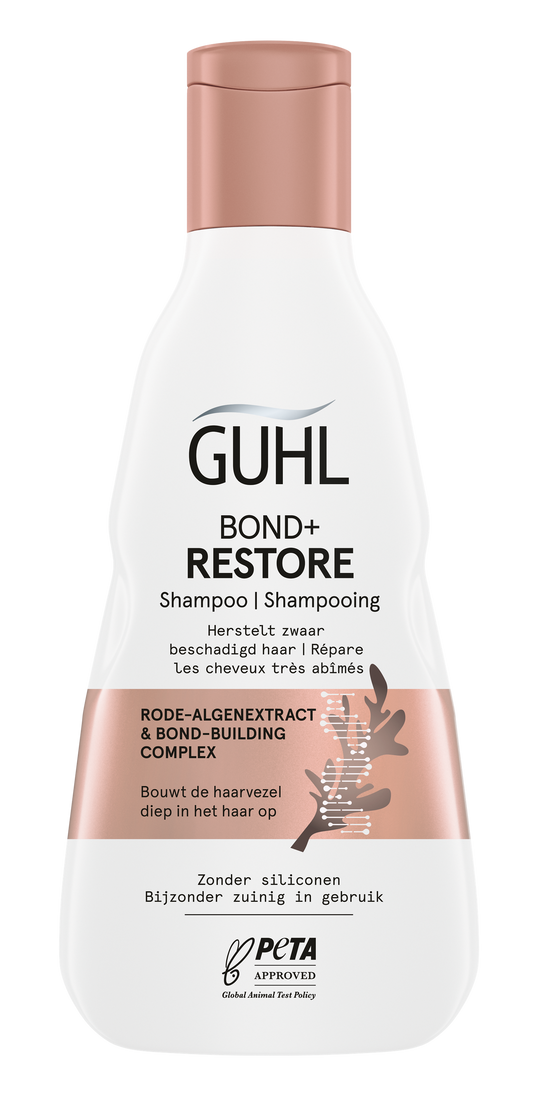 Guhl Bond & Restore shampoo in 250ml bottle, hair care product for damaged and weak hair with nourishing formula