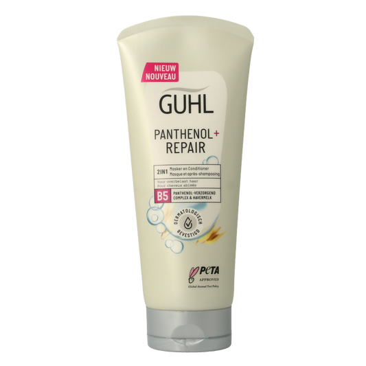 Guhl Panthenol + Repair 2-in-1 treatment and conditioner bottle for hair repair and nourishment, 200ml.