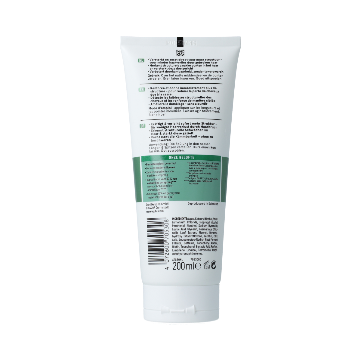 Guhl Kracht & Volume Conditioner for hair, 200ml bottle, nourishing hair care product with thickening and volumizing properties