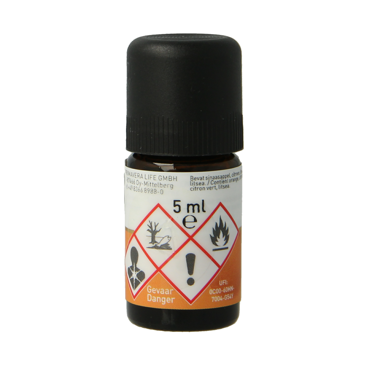 Primavera Good Mood blend essential oil in 5ml bottle, natural aromatic oil for mood enhancement and relaxation.
