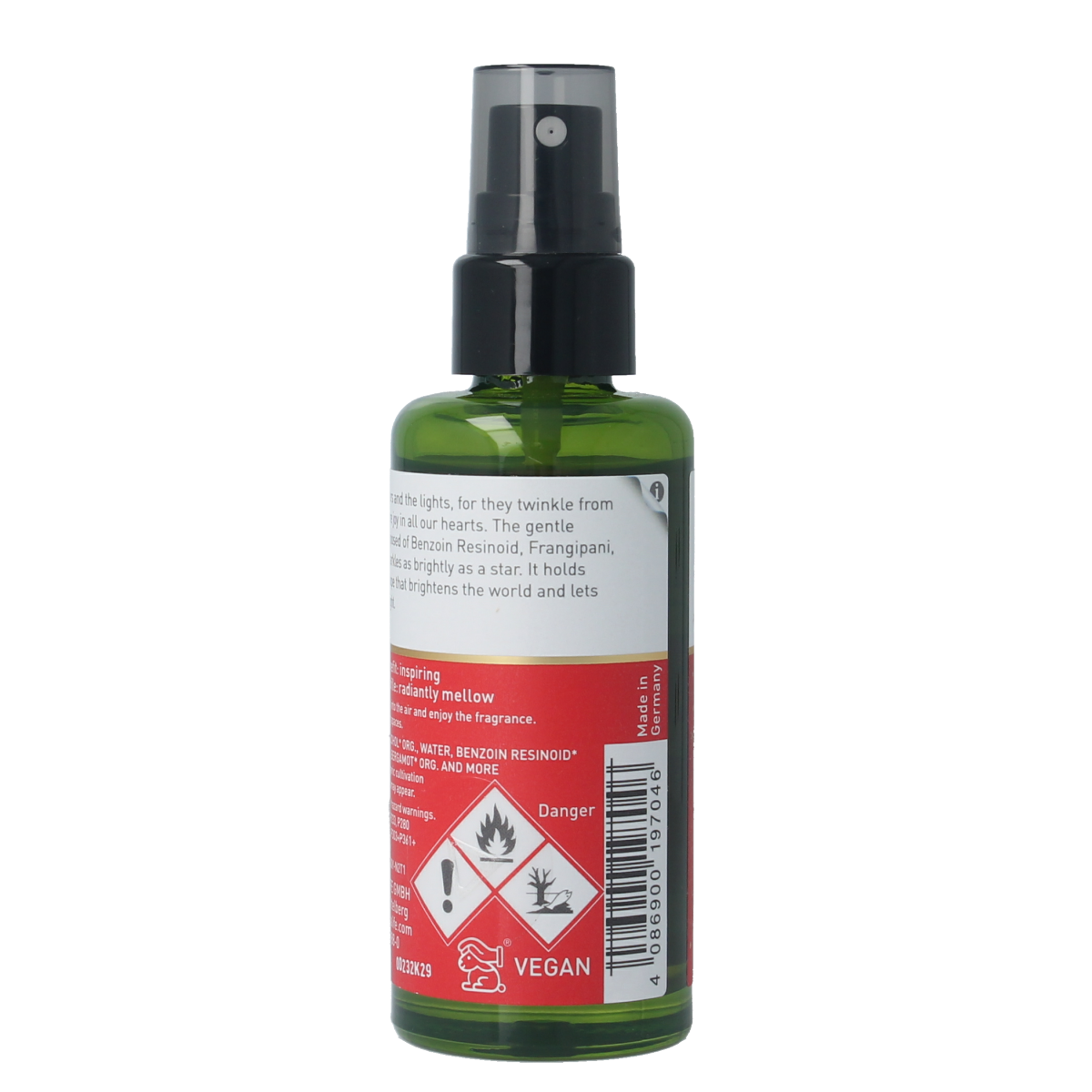 Primavera Roomspray Twinkling Light Bio geurverspreider with 50ml bottle, natural fresh scent for home fragrance.