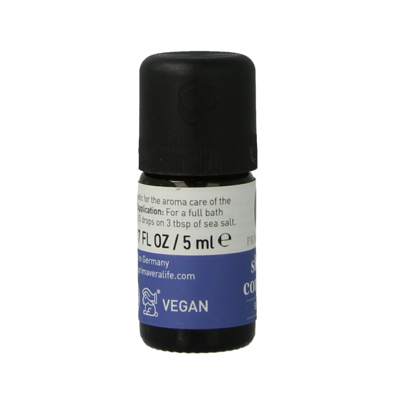 Primavera Sleep Comfort Blend essential oil in 5ml bottle, natural aromatic oil for relaxation and better sleep.