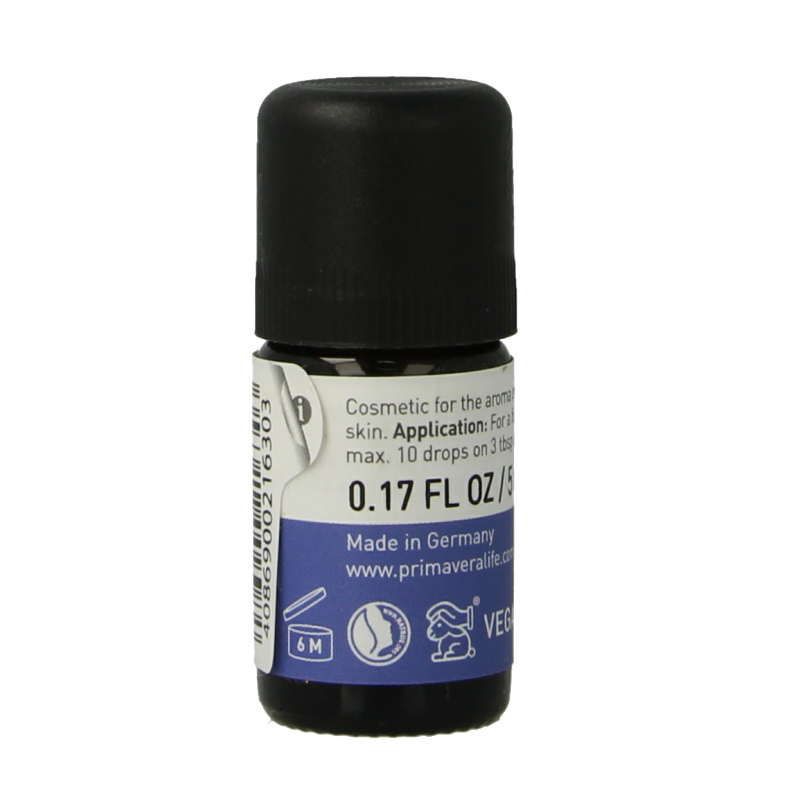 Primavera Sleep Comfort Blend bio essential oil in 5ml bottle, soothing aromatherapy for restful sleep.