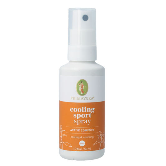 Primavera Active Comfort Cool Sport Spray 50ml for muscle and joint relief, in a sleek spray bottle.