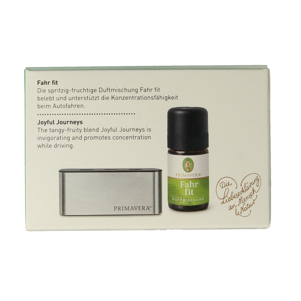 Primavera Joyful Journeys essential oil gift set with five 5ml bottles of aromatic essential oils, ideal for aromatherapy.