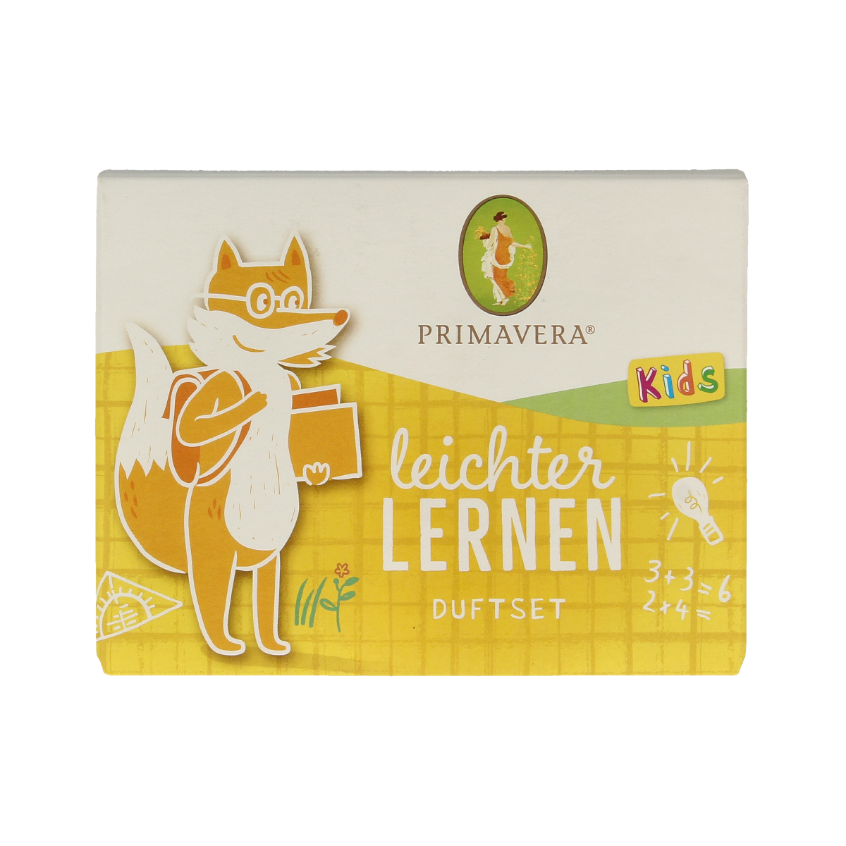 Primavera Focus & Learn essential oil set with five 5ml bottles of bio etherische oliën for concentration and mental clarity.