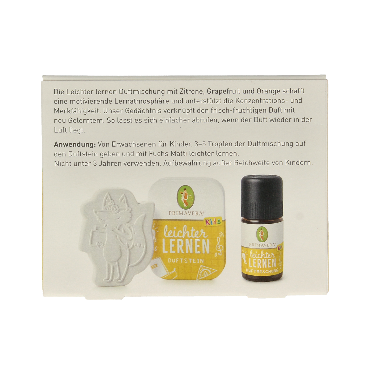 Primavera Focus & Learn essential oil set with bio 5ml bottles, featuring a variety of aromatic essential oils for focus and learning.