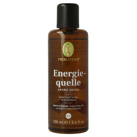 Primavera Bio Sauna Therapy Energy Essential Oil 100ml, natural etherische olie for relaxation and revitalization