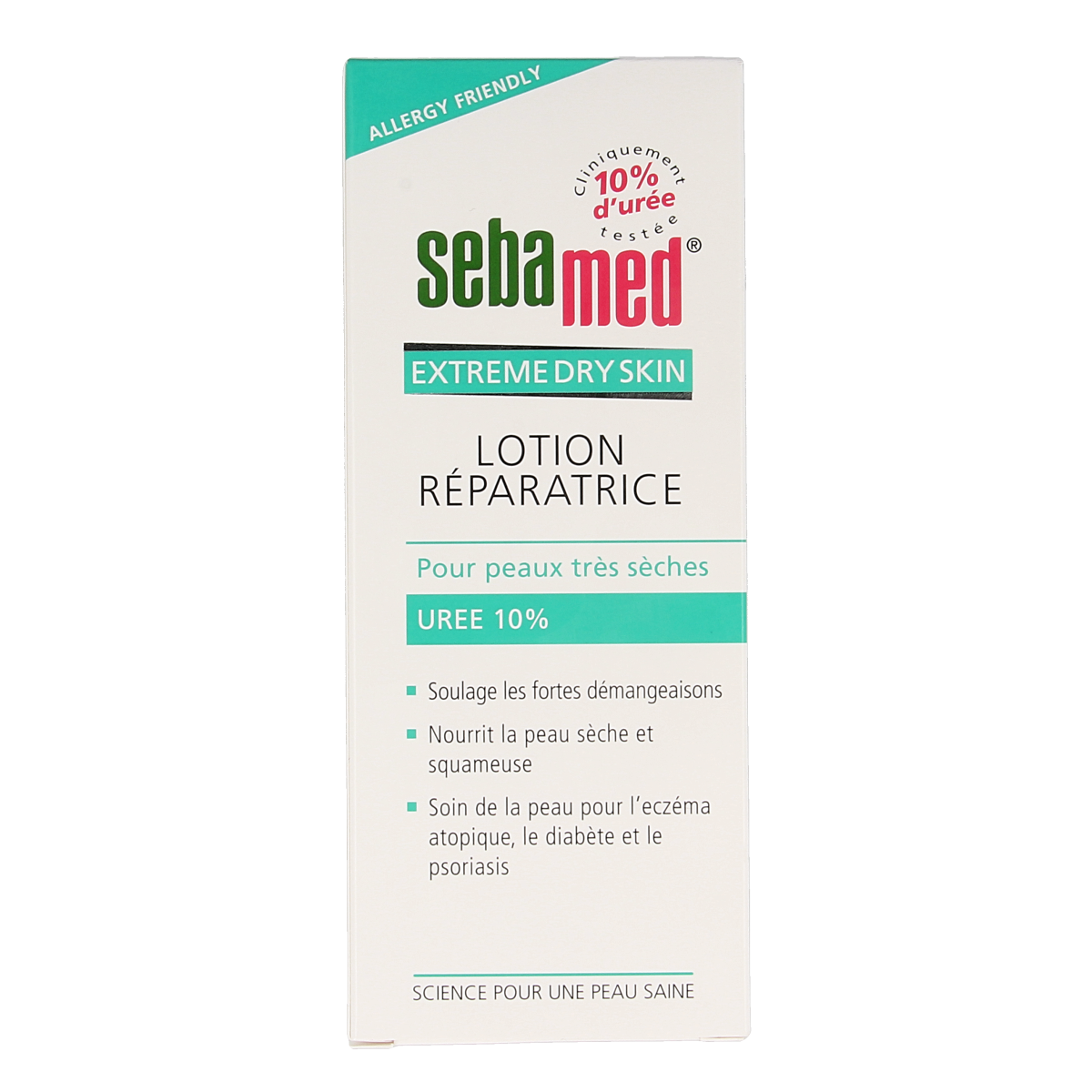 Sebamed Extreme Dry Urea Repair Lotion 10% in 200ml bottle, moisturizing body lotion for very dry skin.