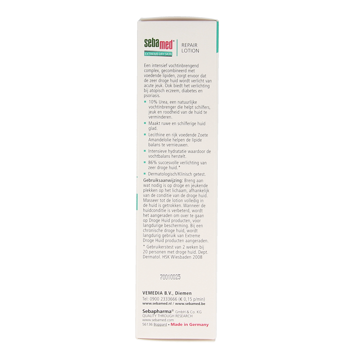 Sebamed Extreme Dry Urea Repair Lotion 10% in 200ml bottle, moisturizing body lotion for very dry skin.