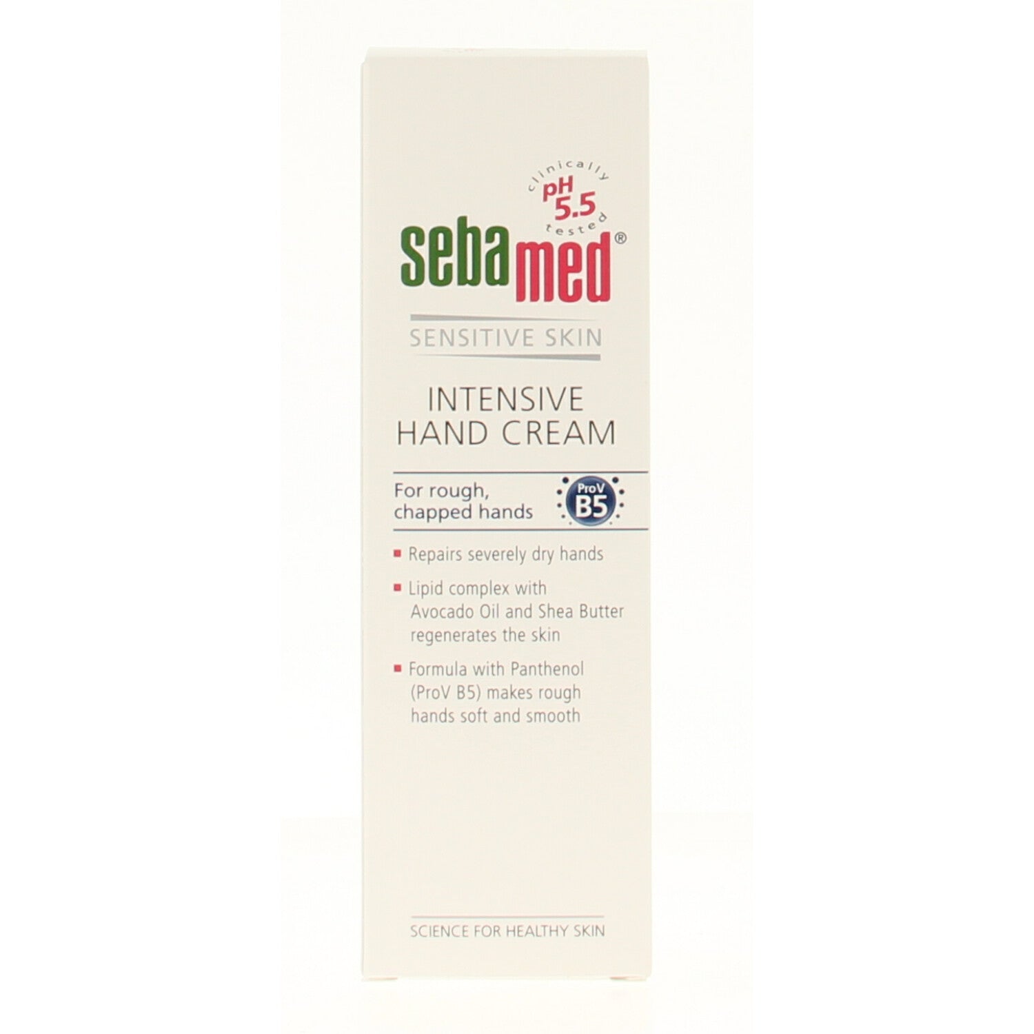 Sebamed intensive hand cream in 57ml tube, moisturizing hand care product with smooth, healthy-looking skin.