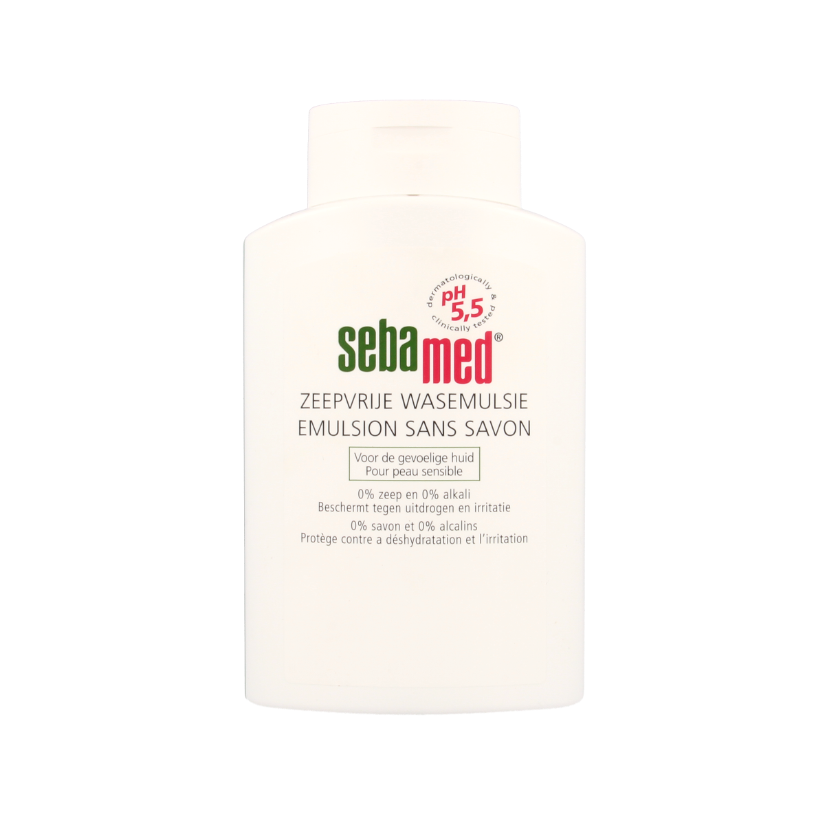 Sebamed Zeepvrij Wasemulsie for bath and shower, 500ml, soothing skin cleanser with gentle, soap-free formula.